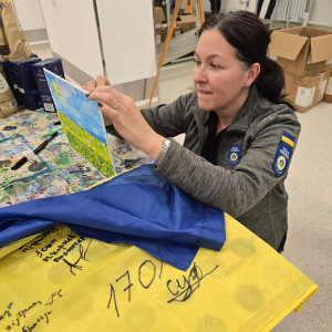 Signering av flagga och min bild, viktigt med detaljer