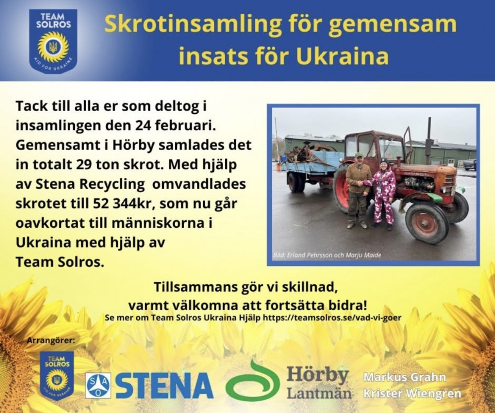 Tillsammans gör vi skillnad! Fortsätt att följa oss för att se överlämning av hjälp i Ukraina.