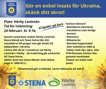 Skrotinsamling i Hörby Lantmän